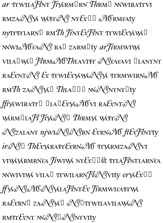 Aquamarine Titling Ligatures OT