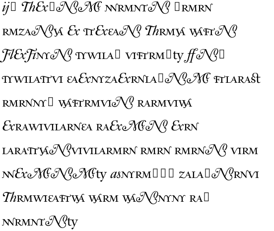 Aquamarine Titling Ligatures OT