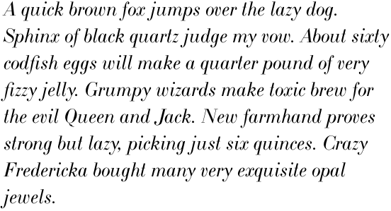 LTC Bodoni 175 Italic Pro