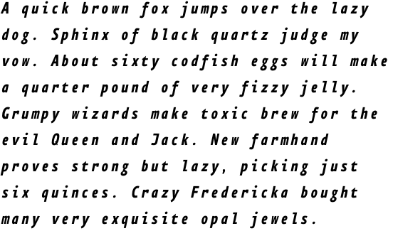FF Eureka Mono OT Condensed Bold Italic
