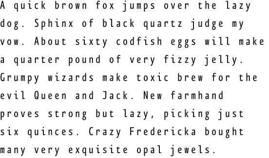 FF Eureka Mono OT Condensed Regular