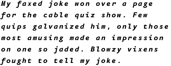 FF Eureka Mono Pro Bold Italic