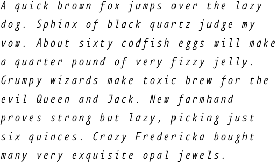 FF Eureka Mono Pro Condensed Light Italic