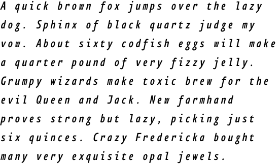 FF Eureka Mono Pro Condensed Medium Italic