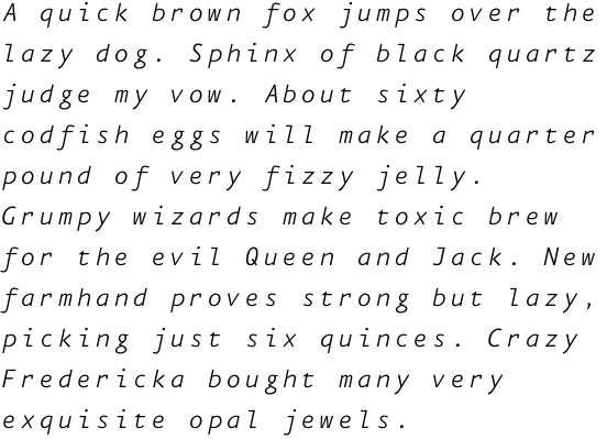 FF Eureka Mono Pro Light Italic