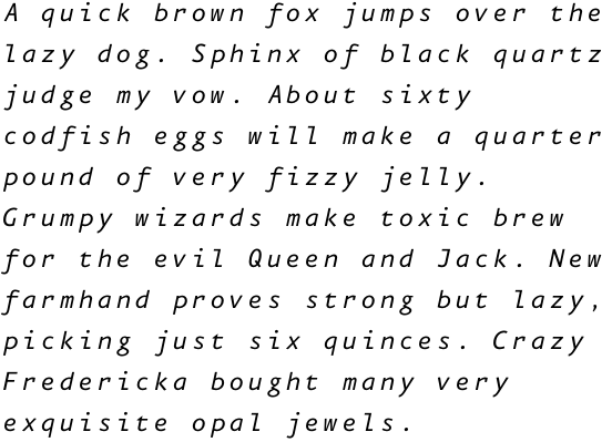 FF Eureka Mono Pro Regular Italic