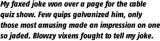 FF Fago Pro Condensed Extra Bold Italic