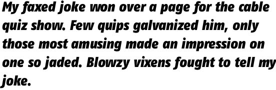 FF Fago Pro Condensed Black Italic