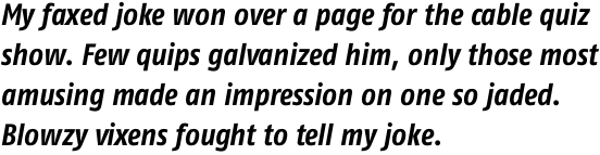 FF Fago OT Condensed Bold Italic