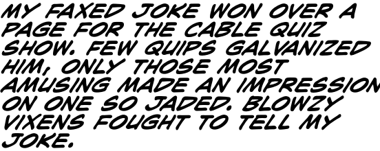 Joe Kubert International Bold Italic OT