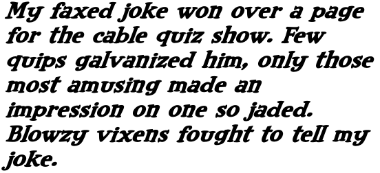 Cheese And Crackers Bold Italic OT
