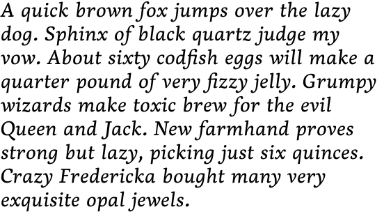 Dederon Serif Std Medium Italic