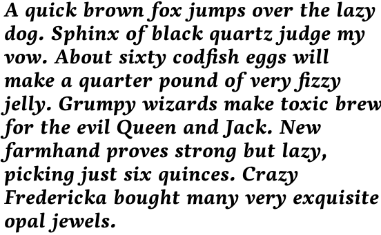 Dederon Serif Std Bold Italic