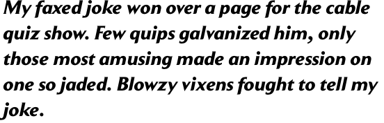Clarice Black Italic OT