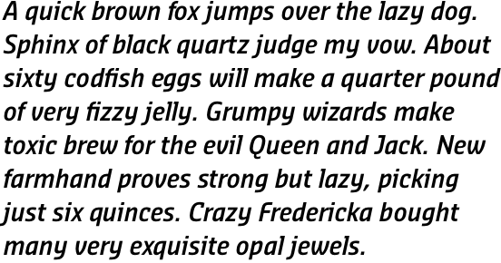 Sansa Condensed Semi Bold Italic OTF Pro