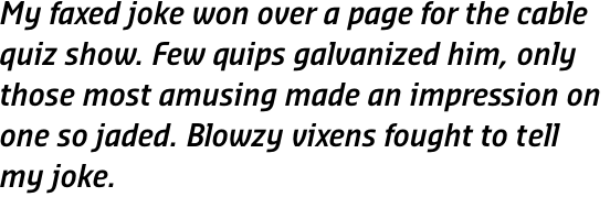 Sansa Condensed Semi Bold Italic OTF Pro