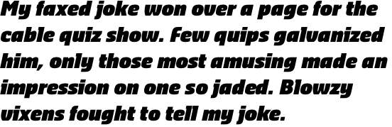 Sansa Condensed Ultra Black Italic OTF Pro