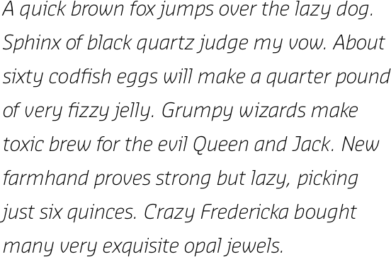 Sansa Light Italic OTF Pro