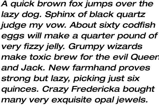 Neue Helvetica Std 63 Extended Medium Oblique