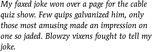 ITC Mendoza Roman Std Book Italic