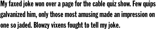 Franklin Gothic Std Extra Condensed