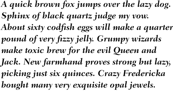 Fairfield Std 76 Bold Italic