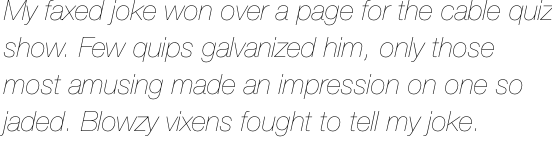 Neue Helvetica Std 26 Ultra Light Italic