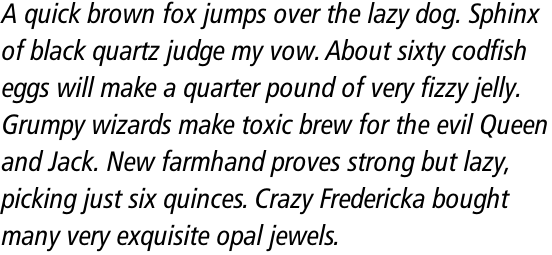 Frutiger Pro 58 Condensed Italic