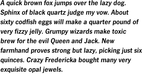 News Gothic No. 2 Com Bold Italic