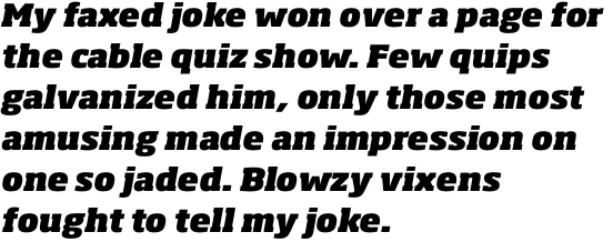 Soho Pro Heavy Italic