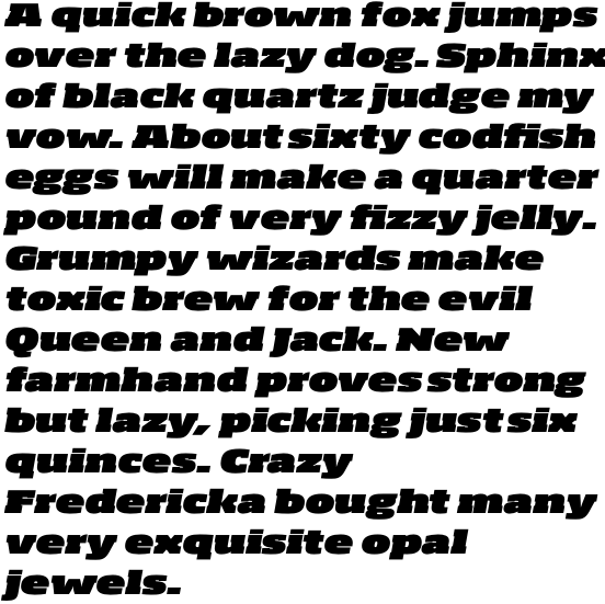 Soho Pro Ultra Extended Ultra Italic