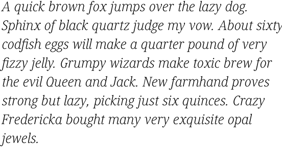 Generis Serif Com Light Italic