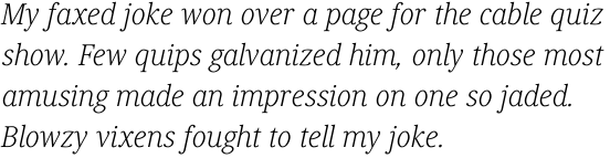 Generis Serif Com Light Italic