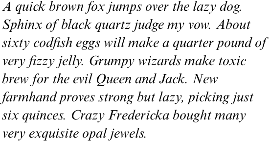 Times New Roman Std Italic