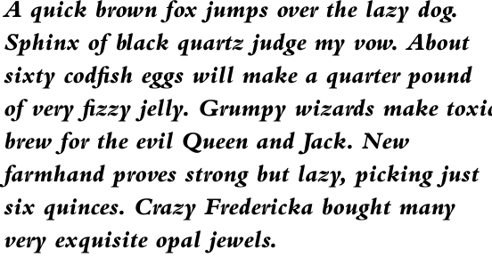Bembo Pro Extra Bold Italic