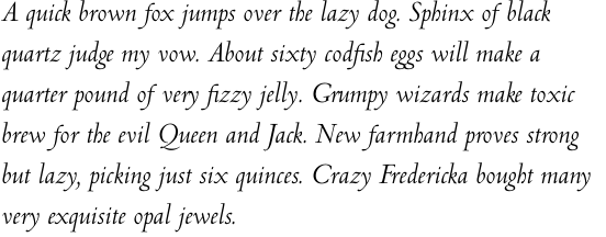 Centaur Pro Italic