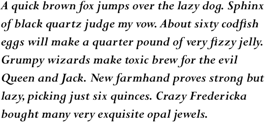 Perpetua Pro Bold Italic