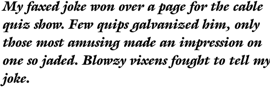 ITC Galliard Pro Black Italic