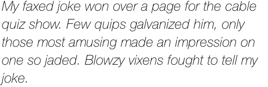 Neue Helvetica Std 36 Thin Italic