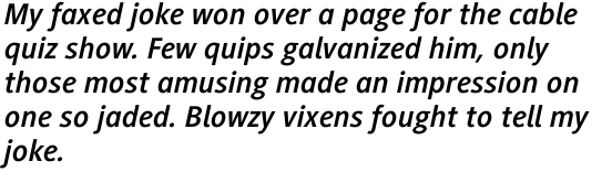 Generis Sans Com Bold Italic