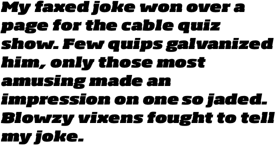 Soho Pro Ultra Extended Italic