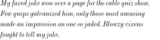 Monotype Modern Std Condensed Italic