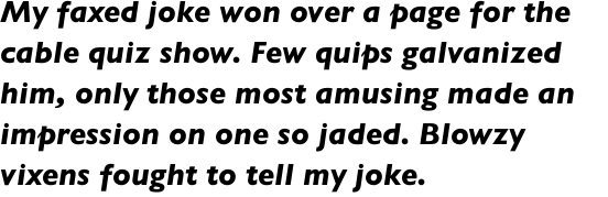 Gill Sans Pro Heavy Italic