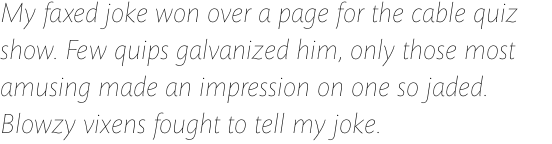 Mundo Sans Std Extra Light Italic