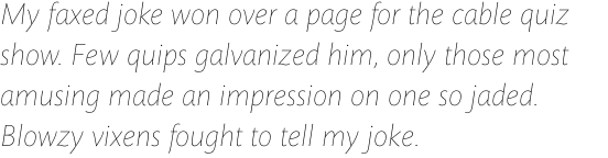 Mundo Sans Pro Extra Light Italic