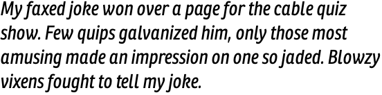 Ronnia Condensed Italic OT
