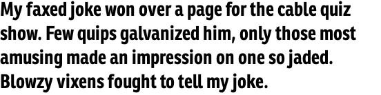 Ronnia Condensed Bold OT