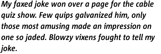 Corpid C1 Semi Condensed Bold Italic