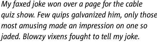 Corpid E1s Semi Condensed Regular Italic