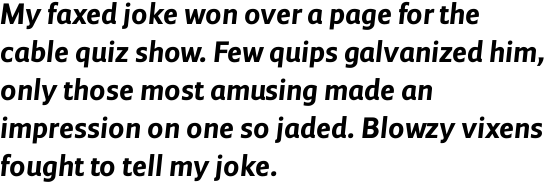 Andrew Samuels Bold Italic OSF